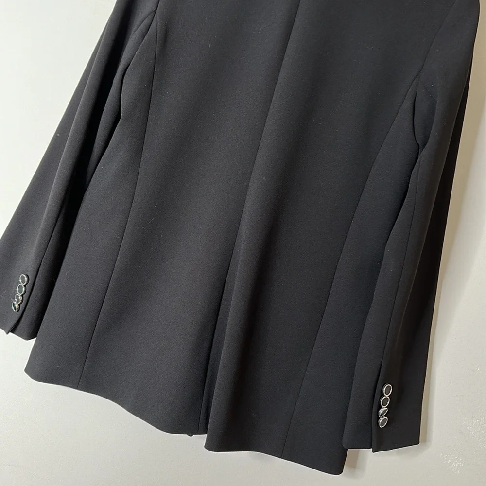 EXPRESS Black Double Breasted Women’s Zip jacket Blazer size Medium - Picture 4 of 4
